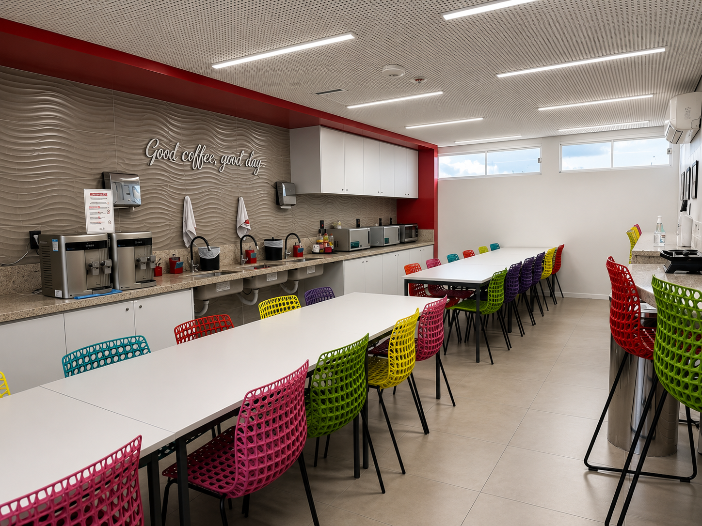 Cozinha da sede da Velox