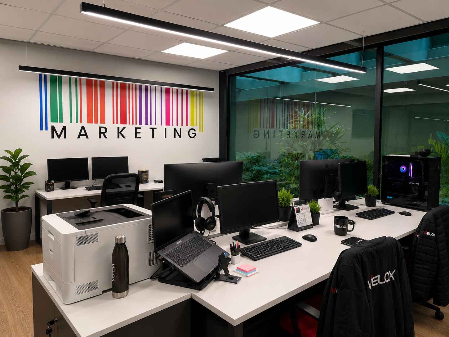 Sala do time de marketing da Velox
